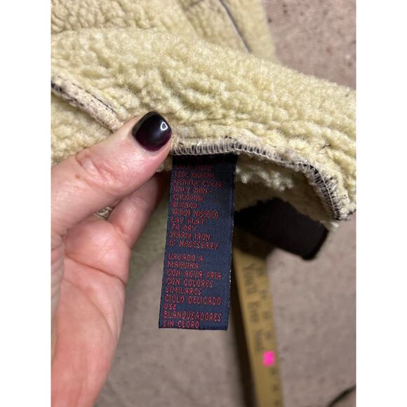 Vintage Ralph Lauren Faux Suede Sherpa Vest Brown Western Cabin Style Small - Picture 8 of 8